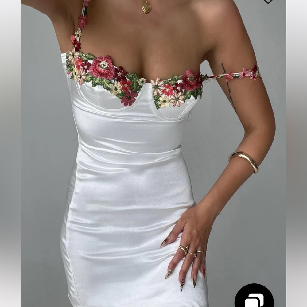 Princess Polly Kenzie Mini Dress White size 0